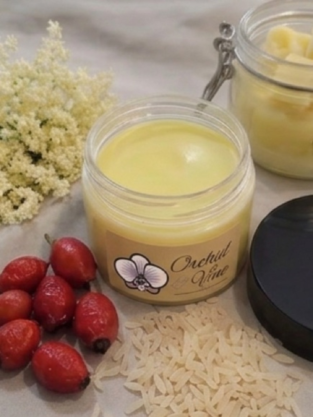 Orchid & Vine Tallow Added The Balm Skincare Moisturizer Elderflower Blossoms
